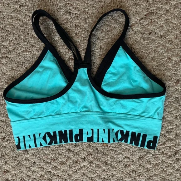 PINK Victoria's Secret Women's Blue Sports Bra - Picture 2 of 3